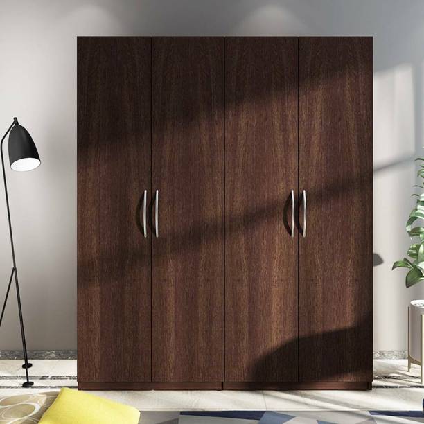 Floresta Wud Engineered Wood Studio LILLIAN 4 DOOR Wardrobe Best Wardrobe For Bed Room Engineered Wood 4 Door Wardrobe