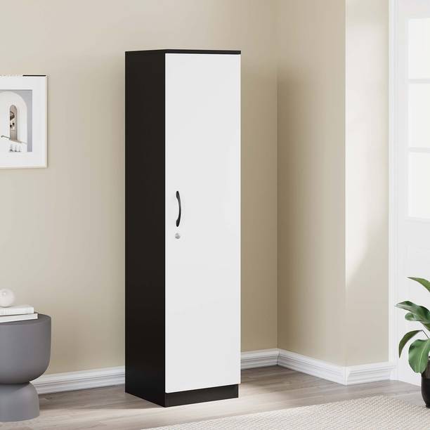 Home Full Arya 1Door wardrobe Wenge with white Engineered Wood 1 Door Wardrobe