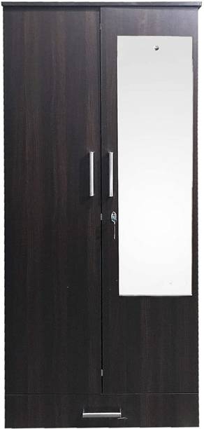 CASPIAN Wooden Almirah for Clothes and Stacking space -Home Furniture Storage Engineered Wood 2 Door Wardrobe