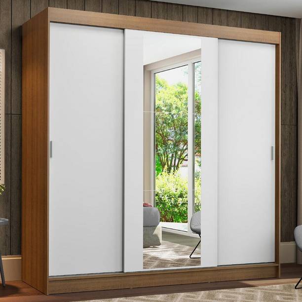 Madesa Reno Couple Wardrobe Engineered Wood 3 Door Wardrobe
