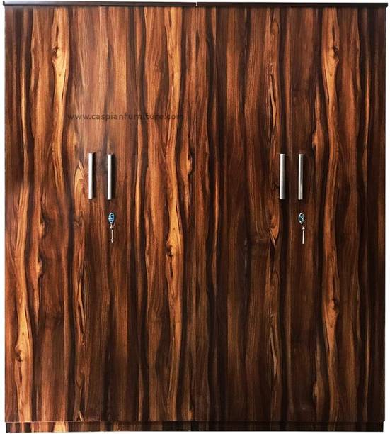 CASPIAN Wooden Almirah for Clothes and Stacking space -Home Furniture Storage Engineered Wood 4 Door Wardrobe