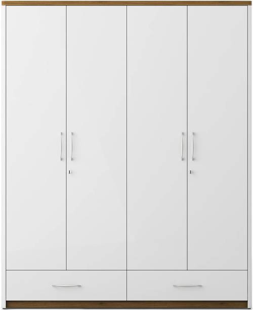 SPACEWOOD Jupiter 4 door wardrobe Engineered Wood 4 Door Wardrobe