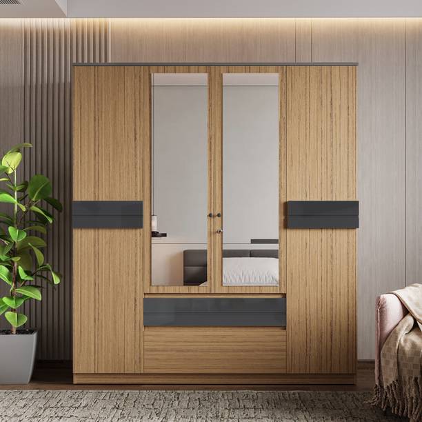 Wakefit Tyrian Engineered Wood 4 Door Wardrobe