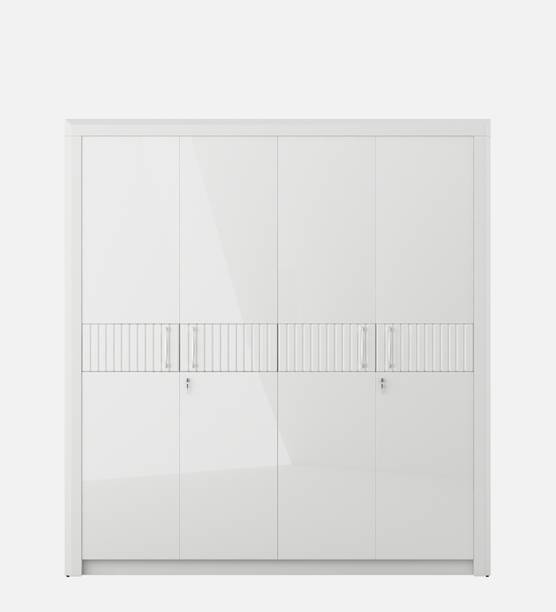 SPACEWOOD Arctic 4 door wardrobe Engineered Wood 4 Door Wardrobe