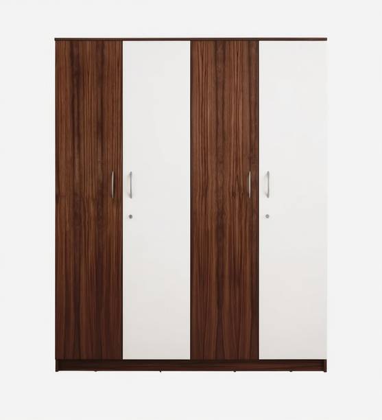 MODULAR OAK Engineered Wood 4 Door Wardrobe