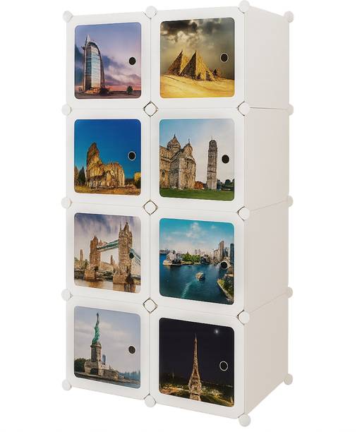 Rioware Plastic 8 Door Wardrobe