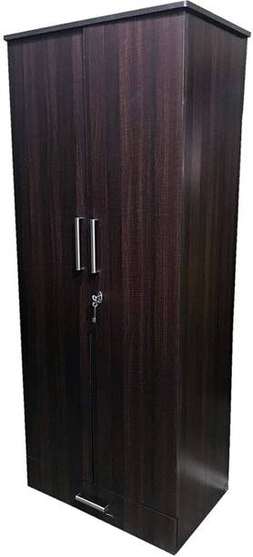 CASPIAN Wooden Almirah for Clothes and Stacking space -Home Furniture Storage Engineered Wood 2 Door Wardrobe