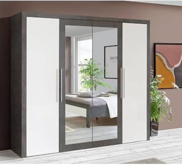 Grand Furnish Engineered Wood Wardrobe Engineered Wood 4 Door Wardrobe