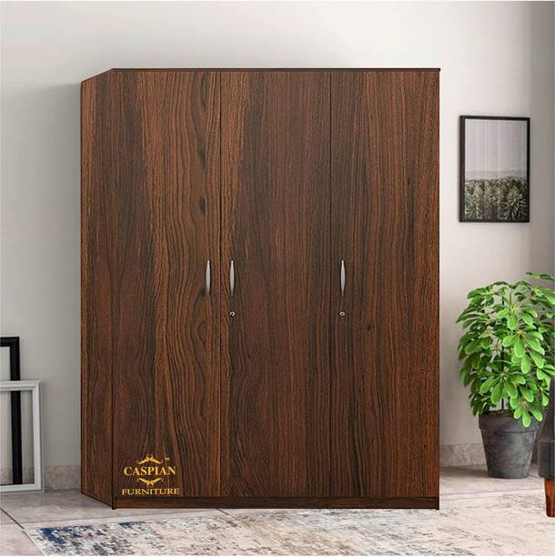 CASPIAN Wooden Almirah for Clothes and Stacking space -Home Furniture Storage Engineered Wood 3 Door Wardrobe