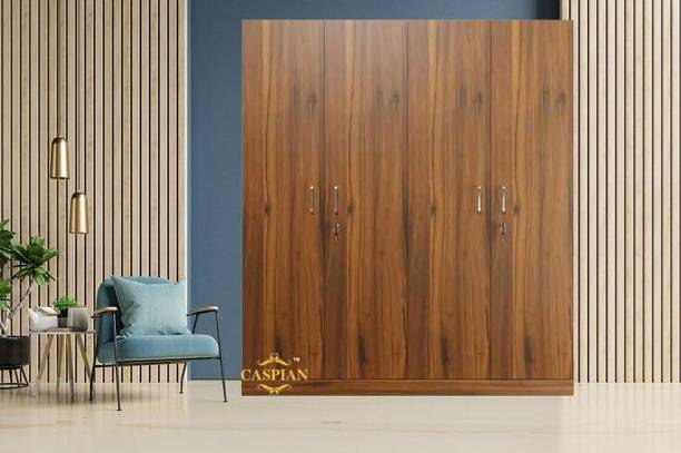 CASPIAN Wooden Almirah for Clothes and Stacking space -Home Furniture Storage Engineered Wood 4 Door Wardrobe