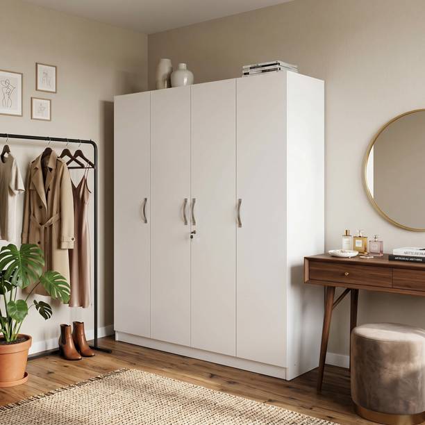 Hometown Willy Engineered Wood 4 Door Wardrobe