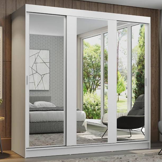 Madesa Reno Couple Wardrobe Engineered Wood 3 Door Wardrobe