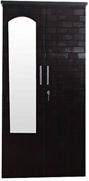 CASPIAN Wooden Almirah for Clothes and Stacking space -Home Furniture Storage Engineered Wood 2 Door Wardrobe