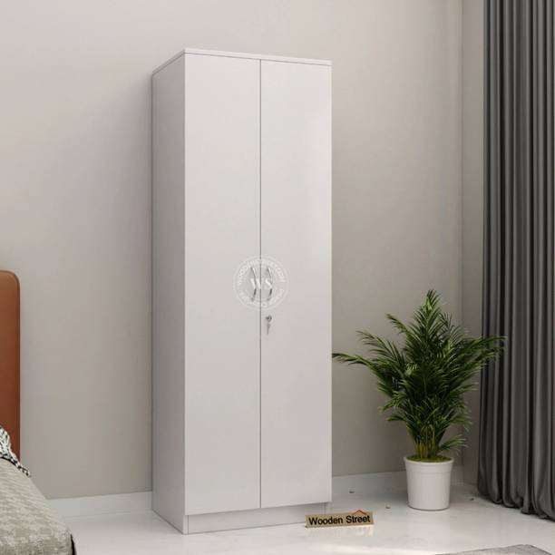 Wooden Street Lillian 2 Door Wardrobe Furniture for Clothes, wooden almirah for bedroom Engineered Wood 2 Door Wardrobe