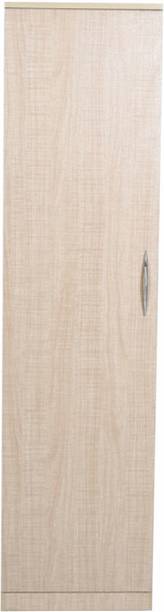 CASPIAN Wooden Almirah for Clothes and Stacking space -Home Furniture Storage Engineered Wood 1 Door Wardrobe