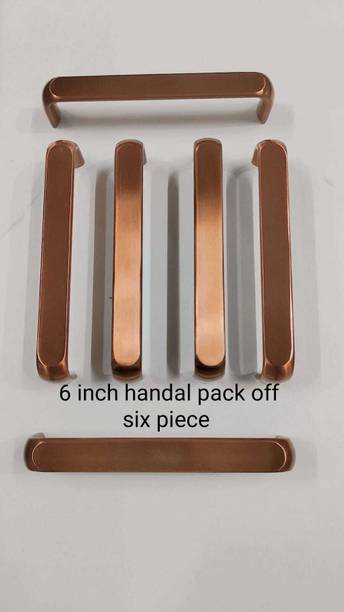 Maan MAAN GOLDWARDROP HANDEL 128MM ROSE GOLD HEVY DUTY PAK OF 6PIS Solid Wood 6 Door Wardrobe