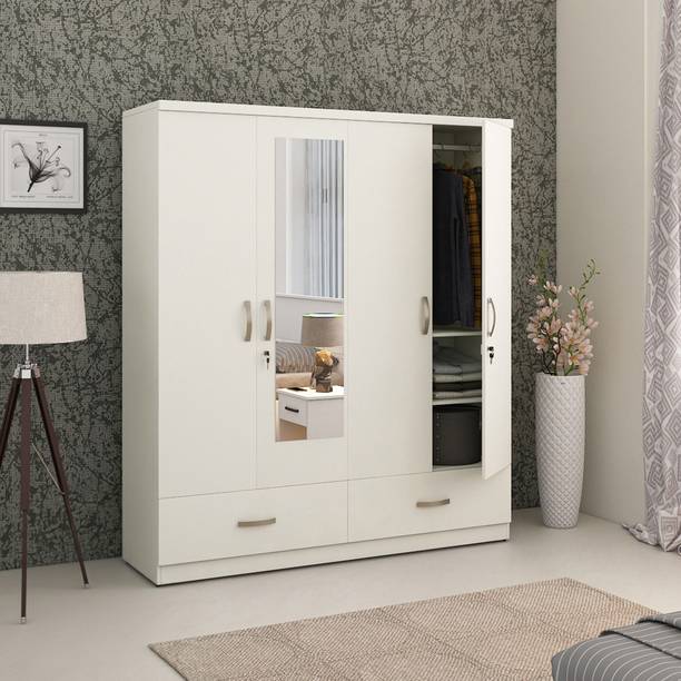 Hometown Utsav Engineered Wood 4 Door Wardrobe