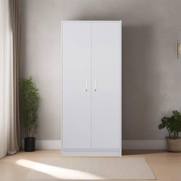 CASPIAN Wooden Almirah for Clothes and Stacking space -Home Furniture Storage Engineered Wood 2 Door Wardrobe
