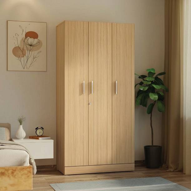 Wakefit Twill Engineered Wood 3 Door Wardrobe