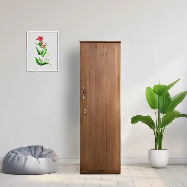 KIK Optima 5ft 1 Door Wardrobe for Clothes |Storage Cabinet| Multipurpose Cabinet Engineered Wood 1 Door Wardrobe