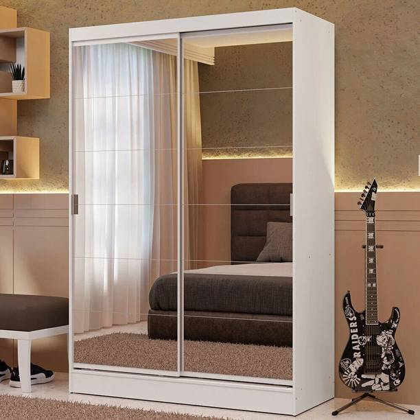 Madesa Luke Couple Wardrobe Engineered Wood 2 Door Wardrobe