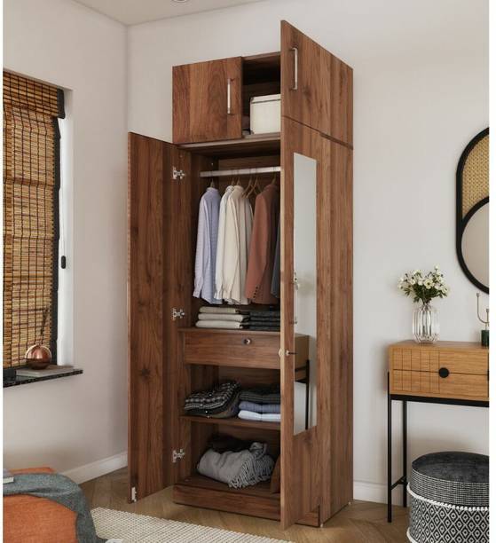 Wakefit Gingham Engineered Wood 2 Door Wardrobe
