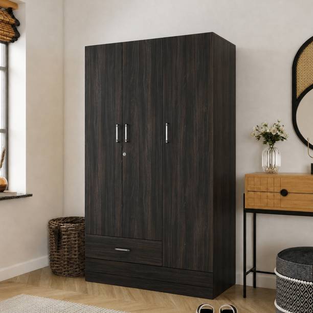 Wakefit Gingham Engineered Wood 3 Door Wardrobe