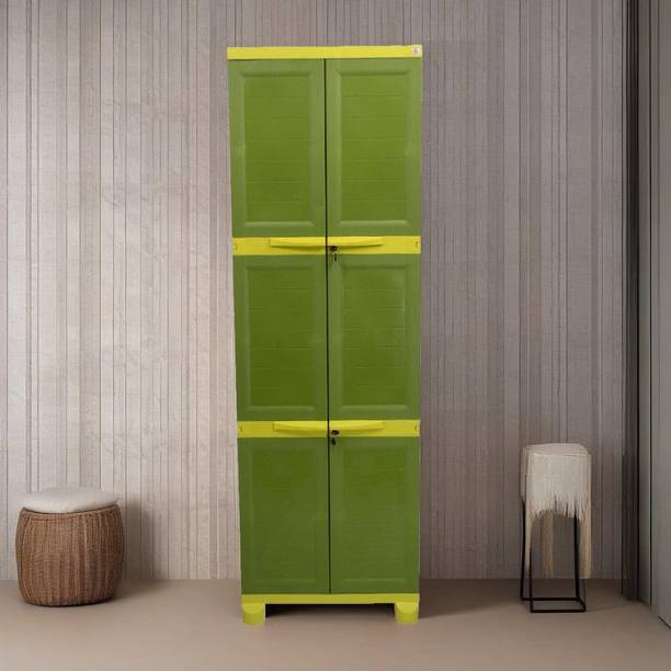 Classic Furniture Liberty 6ft- Green Yellow Plastic 2 Door Wardrobe