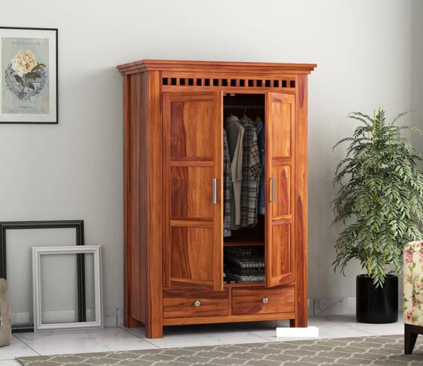 THE HOME HEAVEN INTERIOR Solid Wood 2 Door Wardrobe