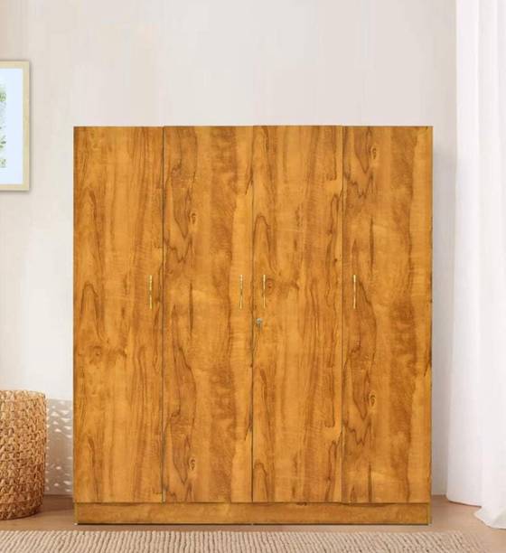 CASPIAN Wooden Almirah for Clothes and Stacking space -Home Furniture Storage Engineered Wood 4 Door Wardrobe