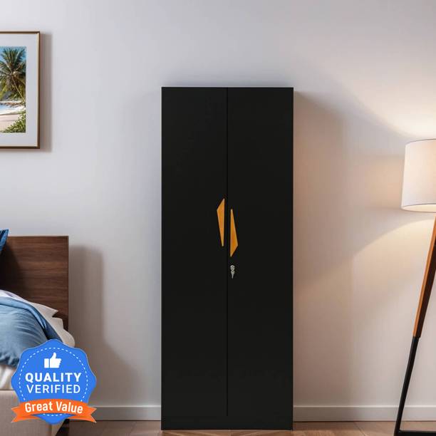 Mintwud from Pepperfry Maya 2 Door Wooden Wardrobe/Wooden Almirah With Shelf Storage For Bedroom/Home Engineered Wood 2 Door Wardrobe
