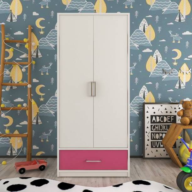 Floresta Wud Engineered Wood Wardrobe / Almari With Storage For Bed Room / Kids Room | Engineered Wood 2 Door Wardrobe