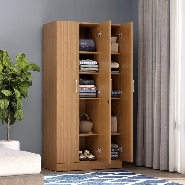 Wakefit Twill Engineered Wood 3 Door Wardrobe
