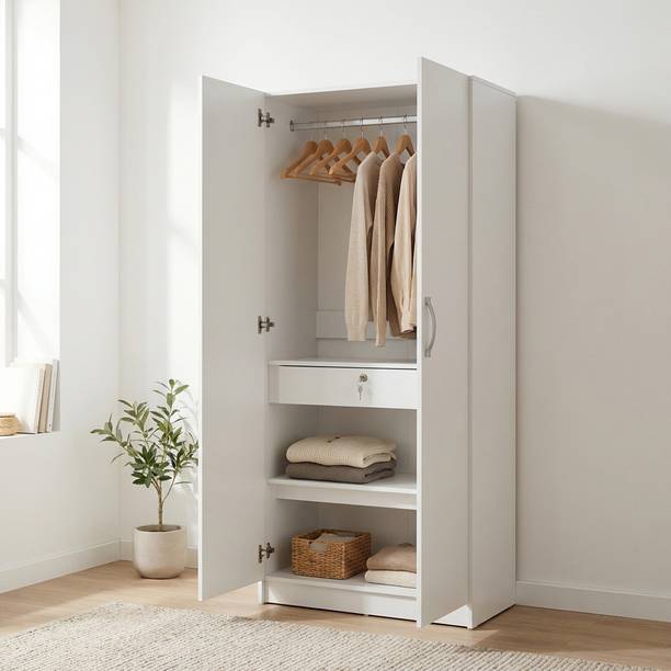 Hometown Willy Engineered Wood 2 Door Wardrobe
