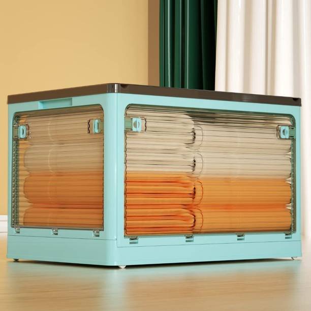 MOSHTU Lidded Plastic 5-Door Collapsible Stackable Storage Bin 46 x 35 x 24 CM Plastic 5 Door Wardrobe