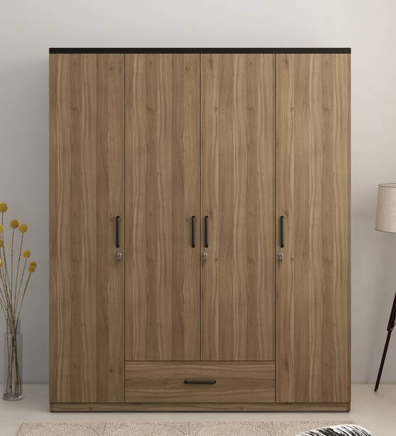 SPACEWOOD HOVER Engineered Wood 4 Door Wardrobe