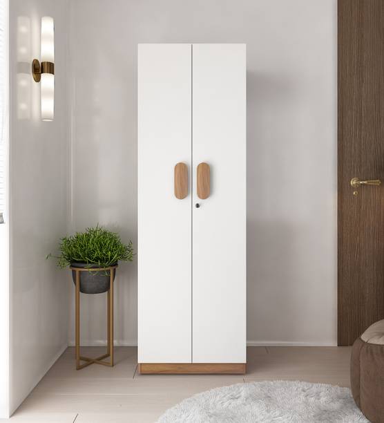 A GLOBIA CREATIONS Slino Engineered Wood 2 Door Wardrobe