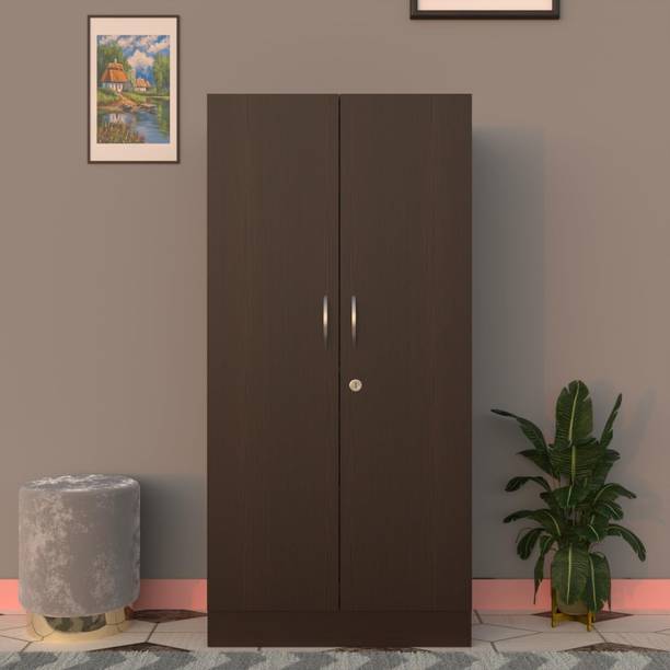 NITYAM Wooden Furniture Wardrobe Almirah With Storage Cloth For Bedroom Engineered Wood 2 Door Wardrobe