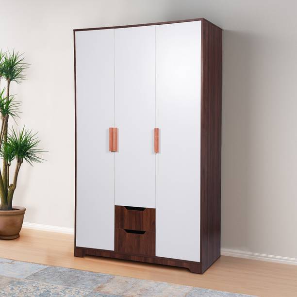 GUDSMITH W3CW Engineered Wood 3 Door Wardrobe