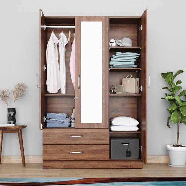 Wakefit Organza Plus Engineered Wood 3 Door Wardrobe