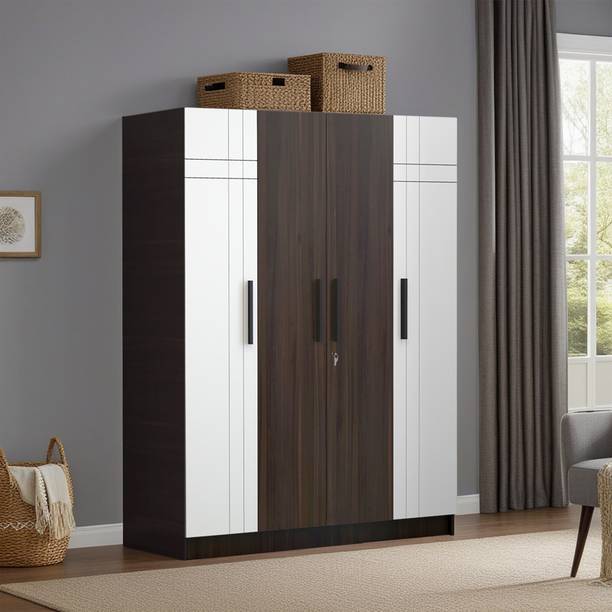 Trevi Mustang 4 door wardrobe (Almirah/Almari/Cupboard) Engineered Wood 4 Door Wardrobe