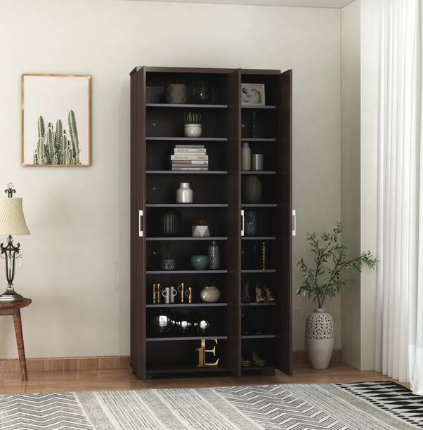 Flipkart Perfect Homes Skyline Multipurpose Wardrobe for Clothes, Engineered Wood 3 Door Wardrobe
