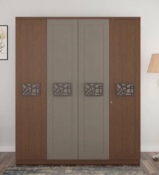 Casacraft From Pepperfry Nyna 4 Door Wooden Wardrobe For Bedroom/Home Engineered Wood 4 Door Wardrobe