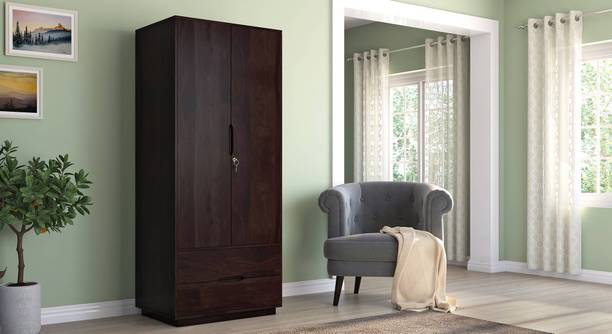 Hm art creations Mango Wood Solid Wood 2 Door Wardrobe