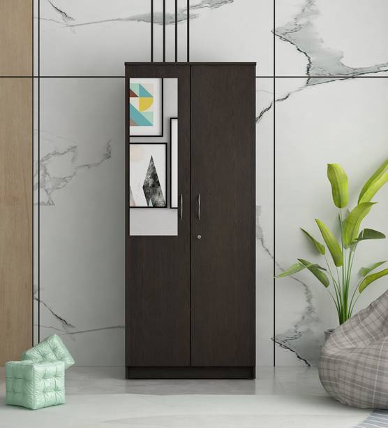 SIVOM SIVOM CAMBRIDGE Multipurpose 2 Door Wardrobe / Spacious 5 Shelves With 2 Drawer Engineered Wood 2 Door Wardrobe