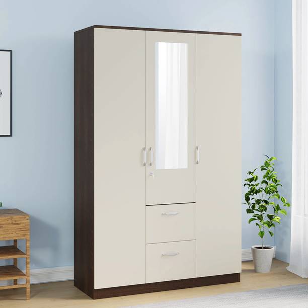 Nilkamal Mozart Engineered Wood 3 Door Wardrobe
