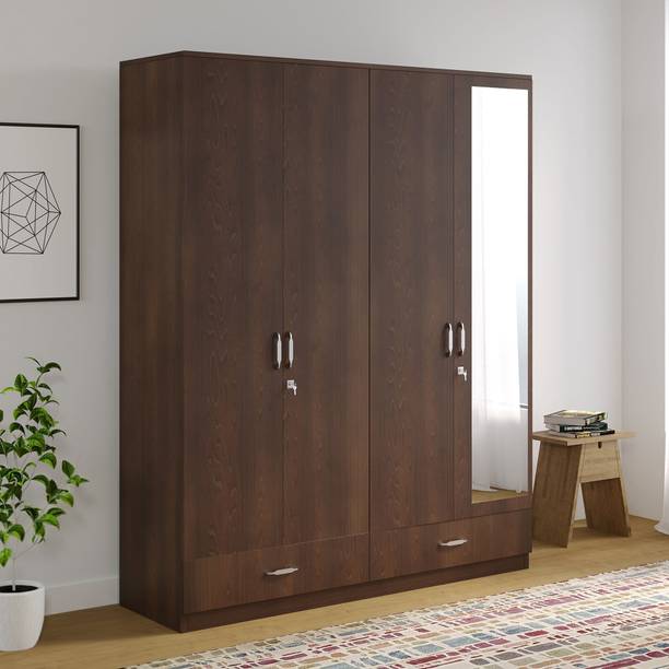 Nilkamal Mozart Engineered Wood 4 Door Wardrobe