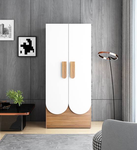 A GLOBIA CREATIONS Briza Engineered Wood 2 Door Wardrobe