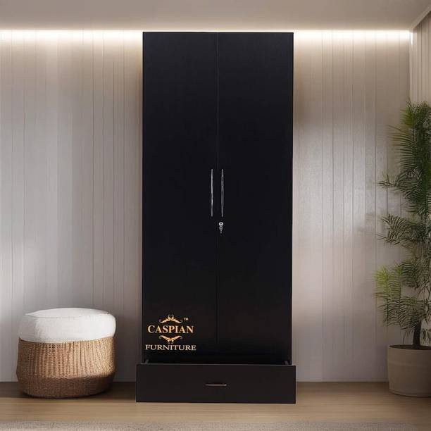 CASPIAN Wooden Almirah for Clothes and Stacking space -Home Furniture Storage Engineered Wood 2 Door Wardrobe