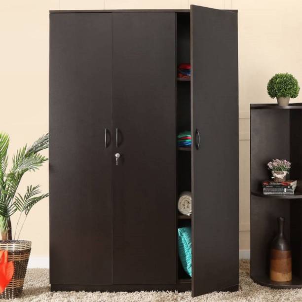 Home Full Engineered Wood 3 Door Wardrobe